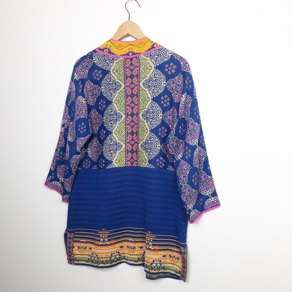 PECK & Peck  colorful bohemian open close your duster cardigan - Picture 8 of 9